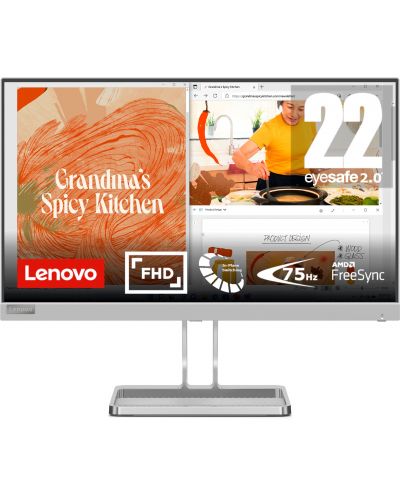Monitor Lenovo - L22i-40, 21.5'', FHD, IPS, Anti-Glare, gri - 1