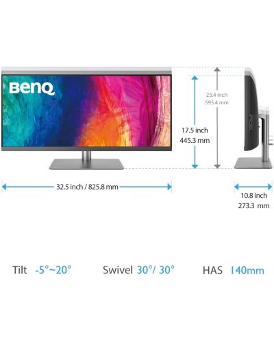 Monitor BenQ - PD3420Q, 34'', QHD, IPS, Anti-Glare, USB Hub, gri  - 6