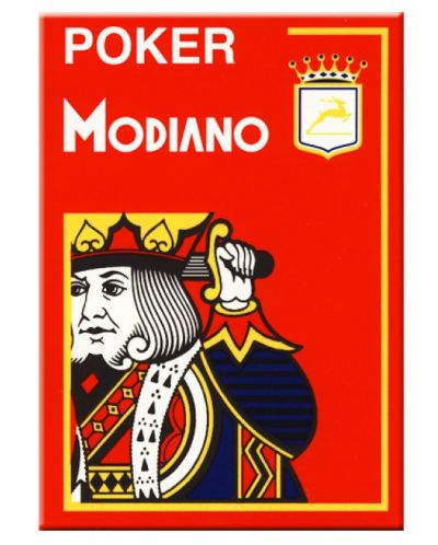 Carduri din plastic Modiano Jumbo Index - 4 Corner (rosii) - 5