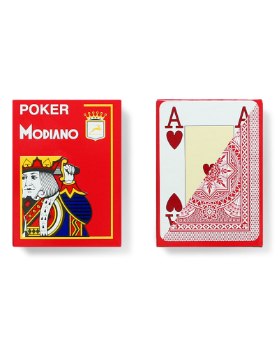Carduri din plastic Modiano Jumbo Index - 4 Corner (rosii) - 8