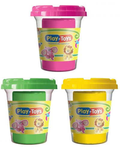 Plastilina Play-Toys - 100 g, sortiment - 1