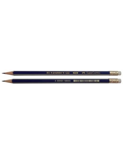 Creion Faber-Castell Goldfaber - HB, cu gumă de șters - 1