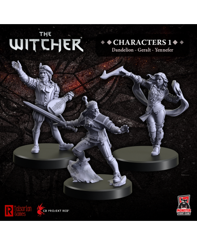 Мodel The Witcher: Miniatures Characters 1 (Geralt, Yennefer, Dandelion) - 5