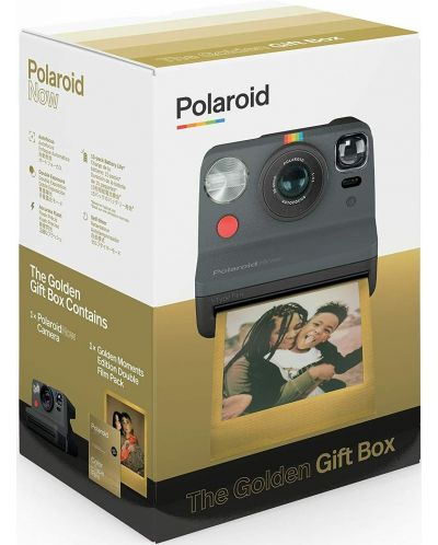 Aparat foto instant Polaroid - Now, Golden Moments Edition, Black - 3