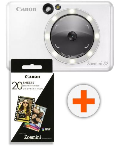 Aparat foto instant Canon - Zoemini S2, alb - 1