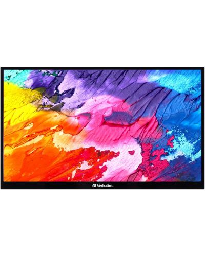 Monitor Verbatim - PMT-15-4K, 15.6'', 4K, IPS, Touch, negru  - 1