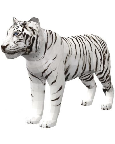 Мodel pentru asamblare din hârtie - Tigru alb, 28 x 47 cm - 1