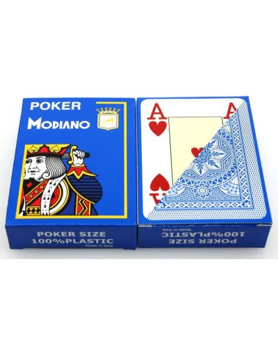 Carduri din plastic Modiano Jumbo Index - 4 Corner (albastru) - 2