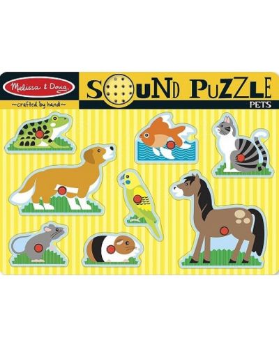 Puzzle muzical Melissa and Doug - Sunetele animalelor domestice - 1