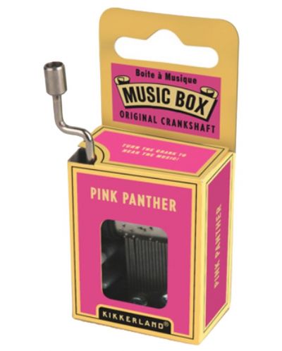 Cutiuță muzicală cu manivelă Kikkerland - Pink Panther - 1