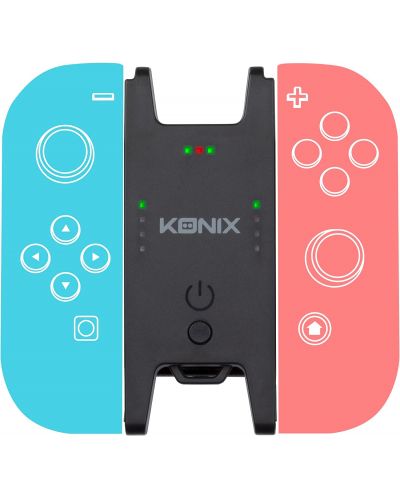 Prehensiune multifuncțională Konix - Mythics Play & Charge Grip (Nintendo Switch) - 2