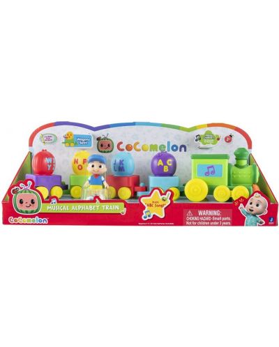 Jucărie muzicală Cocomelon - Tren cu alfabet și figurină JJ - 1