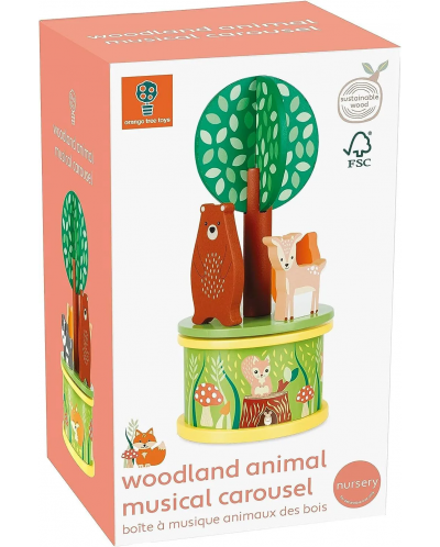 Orange Tree Toys Carusel muzical - Animale din pădure - 4