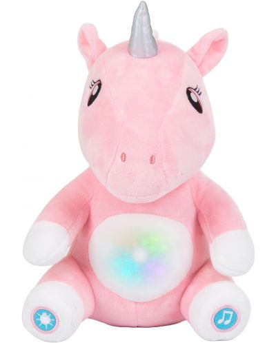 Jucărie muzicală din pluș cu funcție de lampă de veghe Chipolino - Unicorn - 1