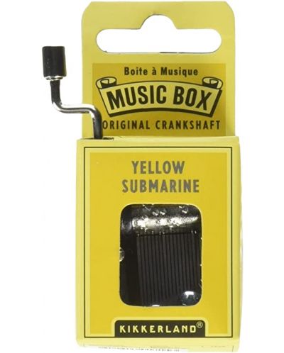Cutiuță muzicală cu manivelă Kikkerland -  Yellow Submarine - 1