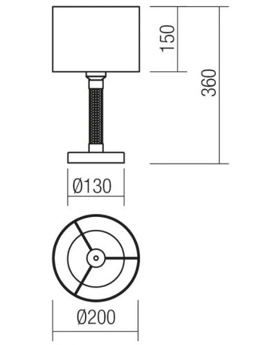 Lampă de masă Smarter - Astrid 01-1178, IP20, E27, 1x42W, cromat - 2