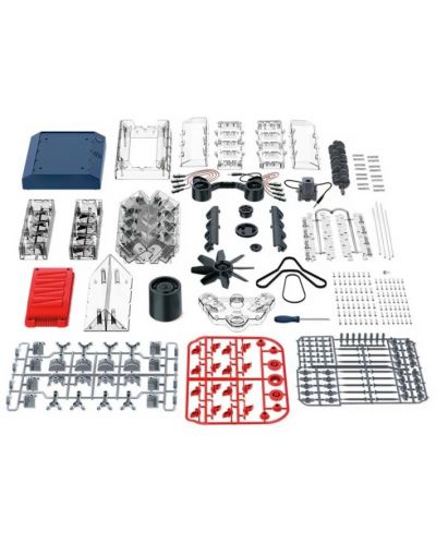 Kit de știință STEM  Amazing Toys Stemnex - Motor V8 cu ardere internă - 5