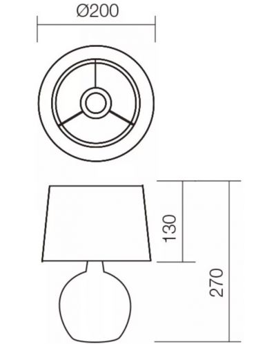 Lampă de masă Smarter - Home 01-1373, IP20, E14, 1 x 28 W, bej - 2