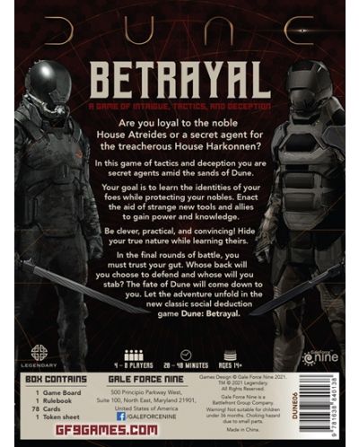 Joc de societate Dune: Betrayal - party	 - 2