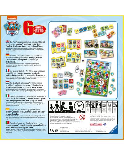 Joc de societate Paw Patrol: 6 Games Collection - Pentru copii - 2