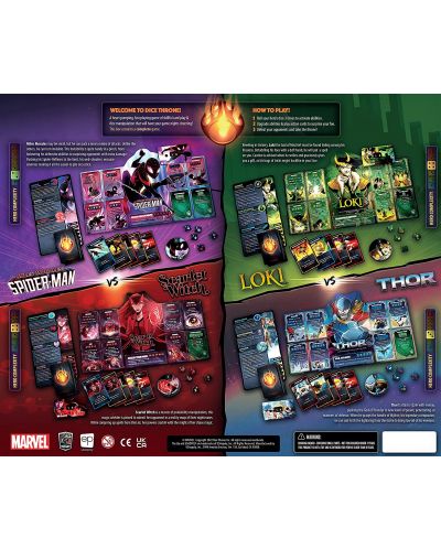 Joc de societate Marvel Dice Throne 4 Hero Box - Scarlet Witch vs Thor vs Loki vs Spider-Man - 2
