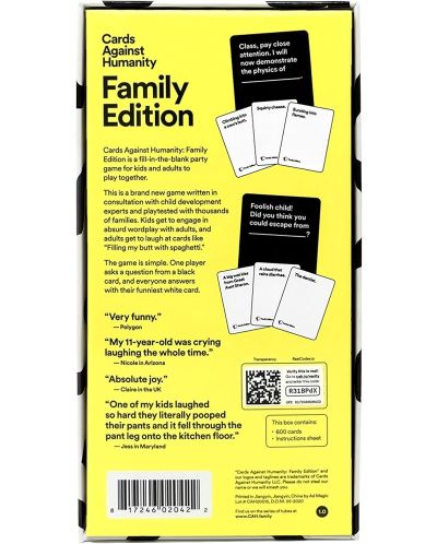 Joc de societate Cards Against Humanity: Family Edition - De familie - 2
