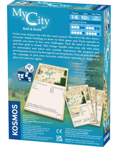 Joc de societate My City: Roll & Build - de familie - 2