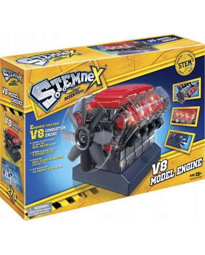 Kit de știință STEM  Amazing Toys Stemnex - Motor V8 cu ardere internă - 1