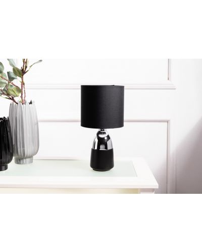 Lampă de masă ADS - ceramică, negru/argintiu - 2
