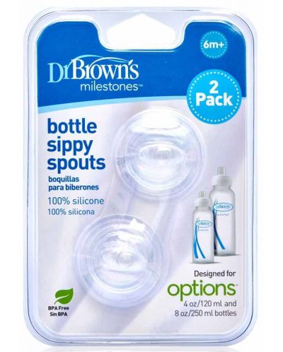 Dr. Brown's Narrow-Neck Options Transitional Bottle Tip, 2 bucăți - 2