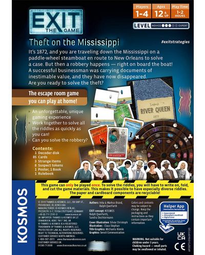 Joc de societate Exit: The Theft on the Mississippi - de familie - 2