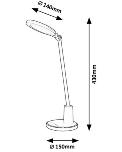 Lampă de masă Rabalux - Tekla 2977, LED, IP20, 10W, reglabil, alb - 5