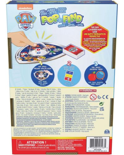 Joc de bord Spin Master: Paw Patrol Pop and Find -  Pentru copii - 2