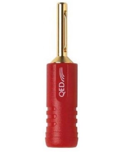 Adaptor QED - Banana 4mm, roșu - 1