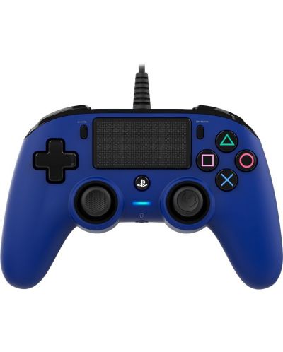 Controller Nacon за PS4 - Wired Compact, albastru - 1