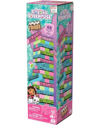 Joc de bord Spin Master: Gabby's Dollhouse Jumbling Tower - Pentru copii - 1