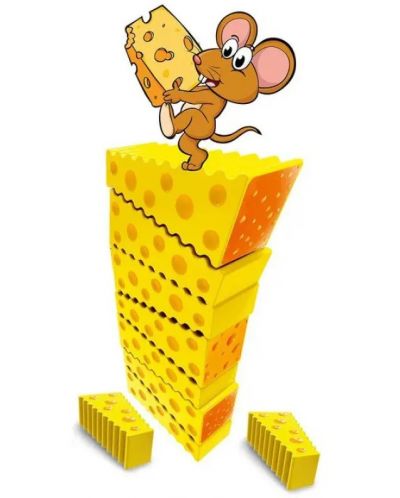 Joc de echilibru pentru copii cu șoarece Kingso - Turn de brânză - 3