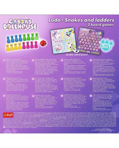 Joc de bord 2 in 1 Gabby's Dollhouse: Ludo&Snakes and Ladders - Pentru copii - 2