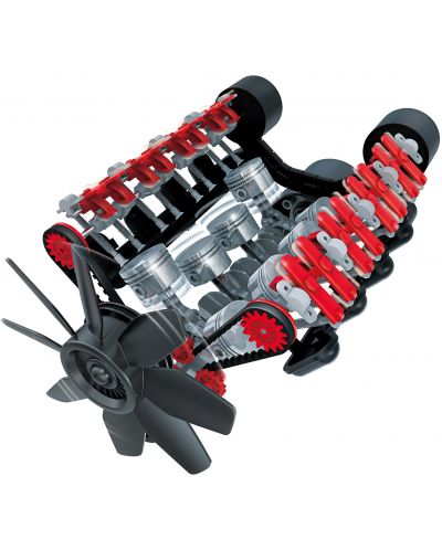 Kit de știință STEM  Amazing Toys Stemnex - Motor V8 cu ardere internă - 4