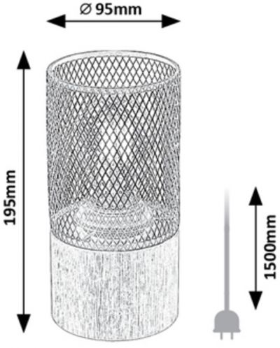 Lampa de masă Rabalux - Callum 74040, E27, 1 x 25 W, maro-negru - 7