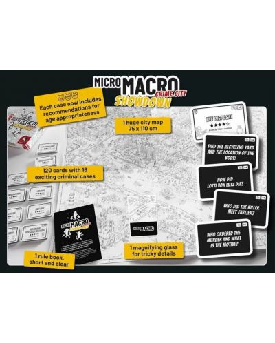 Joc de masă MicroMacro: Crime City - Showdown - Cooperative - 3