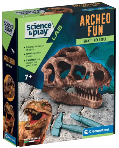 Set educațional Clementoni Science & Play - Excavarea craniului de tiranozaur - 1