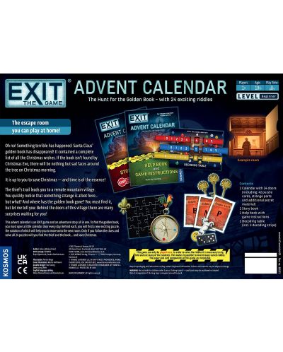 Joc de masă EXiT Advent Calendar: Vânătoarea cărții de aur - cooperativă - 2