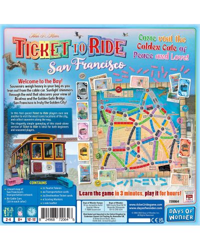 Joc de societate Ticket To Ride: San Francisco - pentru familia  - 3