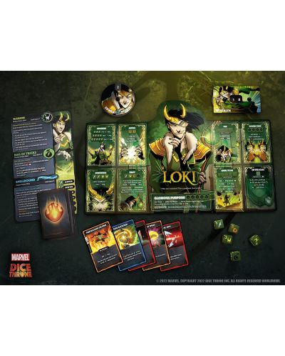 Joc de societate Marvel Dice Throne 4 Hero Box - Scarlet Witch vs Thor vs Loki vs Spider-Man - 6