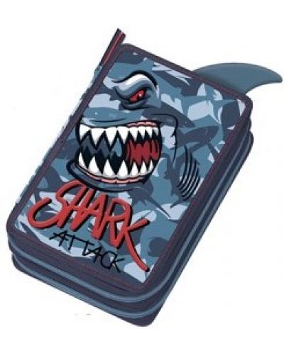 Penar cu accesorii Graffitti Shark - 2 fermoare - 1