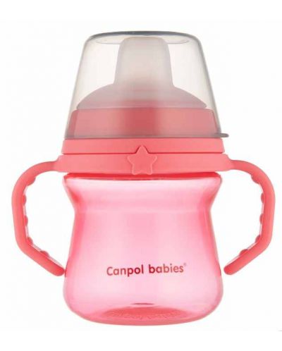 Cană antiderapantă Canpol - 150 ml, roz - 1