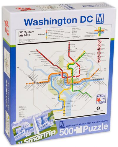 Puzzle New York Puzzle de 500 piese - Harta metroului Washington - 1