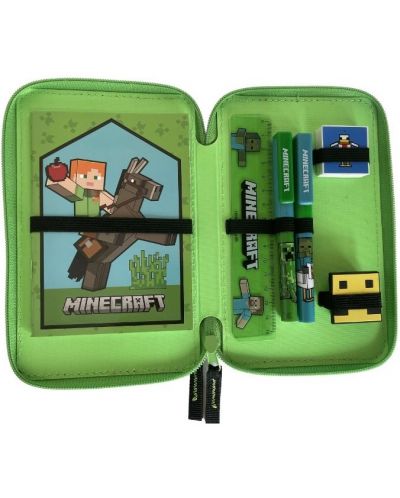 Penar echipat Minecraft - Creeper Green, 2 fermoare - 4