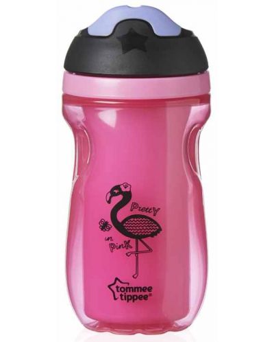 Cupa termo fără vărsare Tommee Tippee - 260 ml, flamingo roz - 1